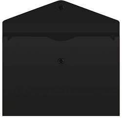 Конверт на кнопке Бюрократ PK803TBLCK-A5-MP A5 гориз. пластик 0.15мм черный (упак.:3шт)