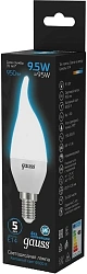 Лампа светодиодная Gauss 104101310 9.5Вт цок.:E14