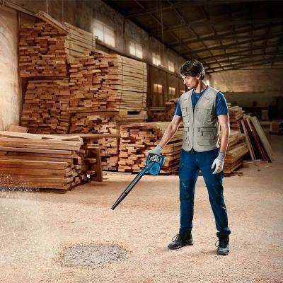 Воздуходувка Bosch GBL 18V-120 пит.:от аккум. синий