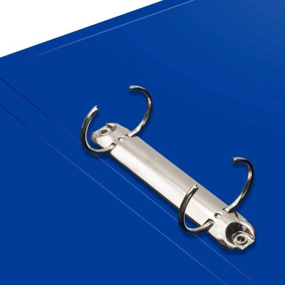 Папка на 2-х кольцах Silwerhof Eco A4 пластик 0.5мм кор.30мм синий