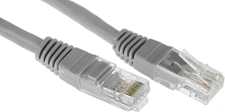 Патч-корд Premier NA102-UTP-C6-0.5M 10Гбит/с UTP 4 пары cat.6 CCA molded 0.5м серый RJ-45 (m)-RJ-45 (m)