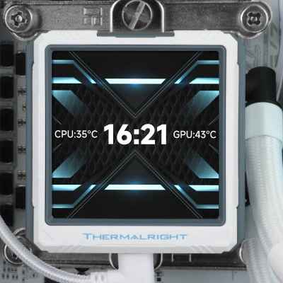 Система водяного охлаждения Thermalright Frozen Warframe Ultra 360 ARGB Soc-AM5/AM4/1151/1200/2066/2011/1700 белый 4-pin 29.8dB Al LCD Ret (F-WFRAME-ULT-360-WH-ARGB)