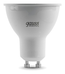 Лампа светодиодная Gauss Spotlight Elementary 9Вт цок.:GU10 спот 220B св.свеч.бел.нейт. MR16 (упак.:10шт) (13629)