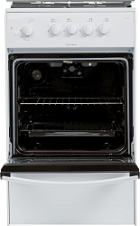 Плита Газовая Darina 1B1 GM 441 008 W белый/черный (стеклянная крышка) реш.чугун