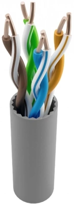 Кабель информационный NTSS NTSS-IN-UUTP4-5E-LSZH-GY кат.5E U/UTP 4 пары 24AWG LSZH внутренний 305м серый