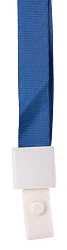 Шнур для пропуска Deli 8352blue 45х1см нейлон синий (упак.:12шт) пластиковый пакет