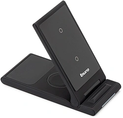 Беспроводное зар./устр. Buro CWC-QC5 15W 3A (QI) USB-C универсальное черный (CWC-QC5A15BK)