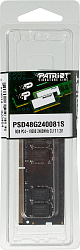 Память DDR4 8Gb 2400MHz Patriot PSD48G240081S RTL PC4-19200 CL17 SO-DIMM 260-pin 1.2В single rank Ret