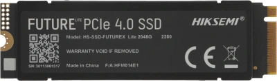 Накопитель SSD Hikvision PCIe 4.0 x4 2TB HS-SSD-FUTUREX LITE 2048G M.2 2280