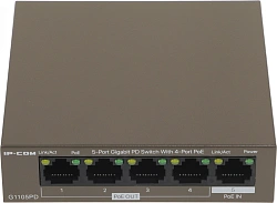Коммутатор IP-Com G1105PD (L2) 5x1Гбит/с 4PoE 30W неуправляемый
