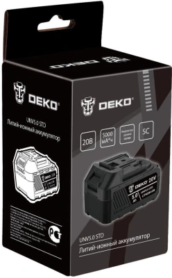 Батарея аккумуляторная Deko UNV5.0 STD 20В 5Ач Li-Ion (063-4495)
