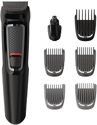 Триммер Philips MG3720/15 черный (насадок в компл:7шт)