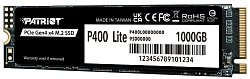 Накопитель SSD Patriot PCIe 4.0 x4 1TB P400LP1KGM28H P400 Lite M.2 2280