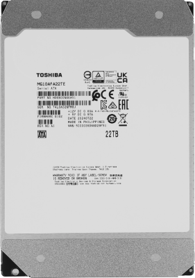 Жесткий диск Toshiba SATA-III 22TB MG10AFA22TE Server Enterprise Capacity 512E (7200rpm) 512Mb 3.5"