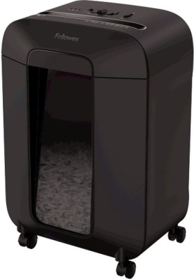 Шредер Fellowes PowerShred LX85 черный (секр.P-4) фрагменты 12лист. 19лтр. скрепки скобы пл.карты