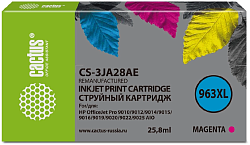 Картридж струйный Cactus CS-3JA28AE 963XL пурп.пигм. (25.8мл) для HP OfficeJet Pro 9010/9010e/9012/9014/9015/9016/9019 с чипом