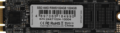 Накопитель SSD AMD SATA 1TB R3MS1024G8 Radeon M.2 2280