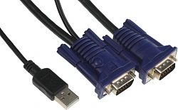 Кабель KVM Origo OKVMCU3 3м черный VGA-USB (m) (OKVMCU3/A1A)
