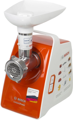 Мясорубка Bosch CompactPower MFW3630I 1600Вт белый/оранжевый