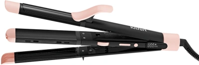 Мульти-Стайлер Kitfort КТ-3274 70Вт черный/розовый макс.темп.:220С покрытие:керамическое (KT-3274)