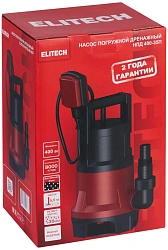 Насос дренажный Elitech НПД 400-35П 400Вт 8000л/час (205631)