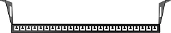Патч-панель наборная Hyperline PPBL3-19-24S-RM 19" 1U 24xRJ45