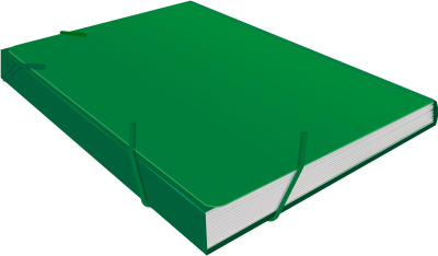 Портфель Бюрократ -BPR6GRN 6 отдел. A4 пластик 0.7мм зеленый