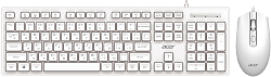 Клавиатура + мышь Acer OCC504 клав:белый мышь:белый USB Multimedia (ZL.ACC11.00N)