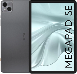 Планшет Tecno MegaPad 11 SE T1102W 685 (2.8) 8C RAM4Gb ROM128Gb 10.95" IPS 1920x1200 Android 15 серый 8Mpix 5Mpix BT WiFi microSD 1Tb 8000mAh 1776hrs