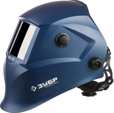 Маска сварщика Зубр АРД 5-13 филь.:стекло кл.:1/1/1/2 см.экр.100x53мм синий (11070)