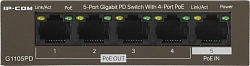 Коммутатор IP-Com G1105PD (L2) 5x1Гбит/с 4PoE 30W неуправляемый