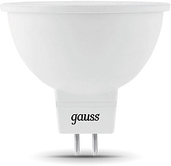 Лампа светодиодная Gauss Black 5Вт цок.:GU5.3 рефлек. 12B св.свеч.бел.нейт. MR16 (упак.:10шт) (201505205)
