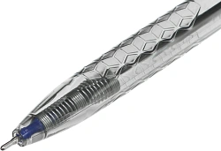 Ручка шариков. автоматическая Deli Arrow EQ01330 прозрачный/синий d=0.7мм син. черн.