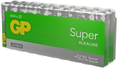 Батарея GP Super Alkaline 24AA21-2CRSWC20 AAA (20шт) спайка