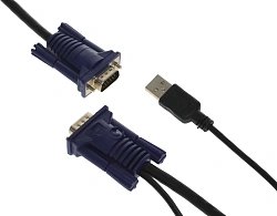 Кабель KVM Origo OKVMCU3 3м черный VGA-USB (m) (OKVMCU3/A1A)