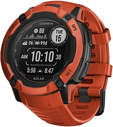 Смарт-часы Garmin Instinct 2X Solar 1.1" LCD корп.красный рем.красный (010-02805-01)
