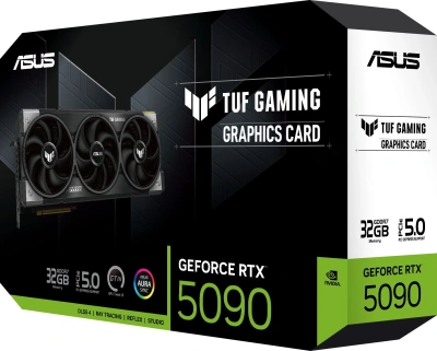Видеокарта Asus PCI-E 5.0 TUF-RTX5090-32G-GAMING NVIDIA GeForce RTX 5090 32Gb 512bit GDDR7 2407/30000 HDMIx2 DPx3 HDCP Ret