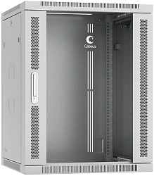 Шкаф коммутационный Cabeus (SH-05F-15U60/60-R) настенный 15U 600x600мм пер.дв.стекл 50кг серый 540мм 220град. 769мм IP20 сталь