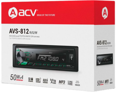 Автомагнитола ACV AVS-812G 1DIN 4x50Вт (32208)
