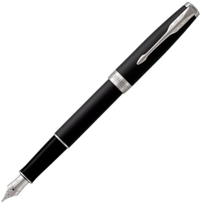 Ручка перьев. Parker Sonnet Core F529 (1931521) Matte Black CT F сталь нержавеющая подар.кор.