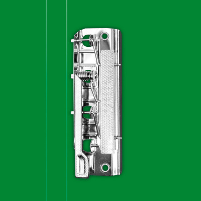 Папка метал.зажим Бюрократ -PZ07CGREEN A4 пластик 0.7мм внут.и торц.карм зеленый