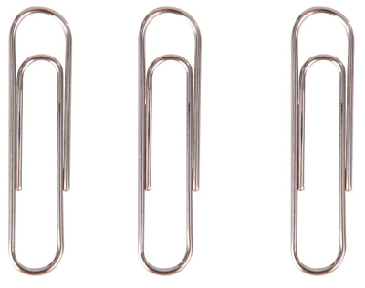 Скрепки Deli E39712 металл никелированные 33мм (упак.:100шт) картонная коробка