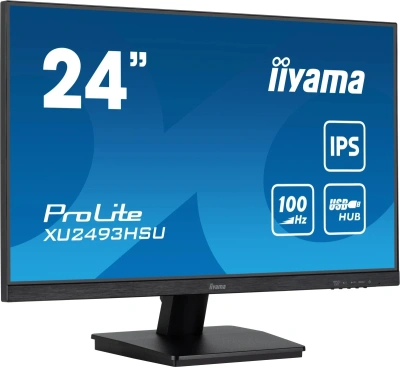 Монитор Iiyama 23.8" ProLite XU2493HSU-B7 черный IPS LED 1ms 16:9 HDMI M/M матовая 1300:1 300cd 178гр/178гр 1920x1080 100Hz DP FHD USB 3кг