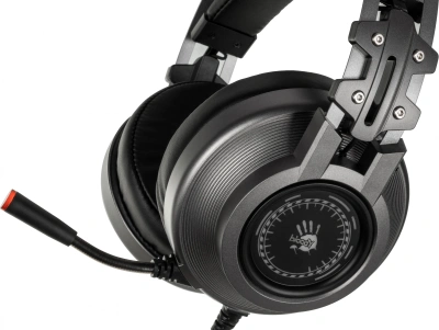 Наушники с микрофоном A4Tech Bloody J527 серый 2м мониторные USB оголовье (J527)