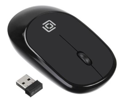 Мышь Оклик 535MW черный оптическая 1000dpi беспров. USB для ноутбука 3but (1103636)