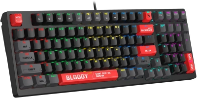 Клавиатура A4Tech Bloody S98 механическая черный/красный USB for gamer LED (S98 RED)
