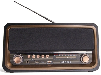 Радиоприемник портативный Сигнал БЗРП РП-336 черный/коричневый USB microSD