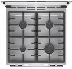 Плита Комбинированная Gorenje GKS6C72XF нержавеющая сталь (стеклянная крышка) реш.чугун