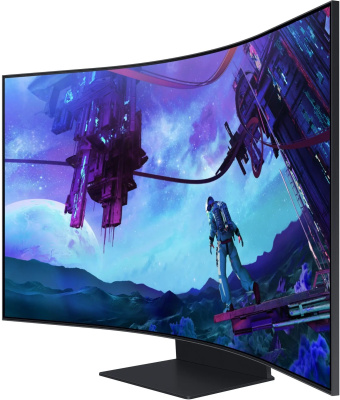 Монитор Samsung 55" Odyssey Ark S55CG97WNI черный VA LED 16:9 HDMI M/M матовая HAS 600cd 178гр/178гр 3840x2160 165Hz FreeSync Premium Pro DP WQ USB 41.5кг
