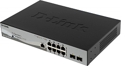 Коммутатор D-Link DGS-1210-10P/ME/B1A 8x1Гбит/с 2SFP 8PoE управляемый